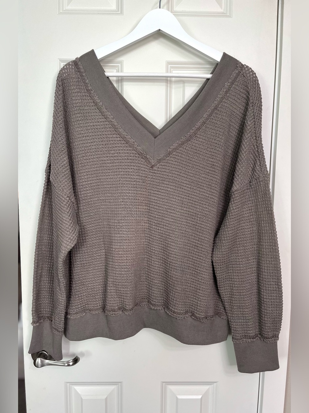 Pink Lily Waffle Knit Long Sleeve